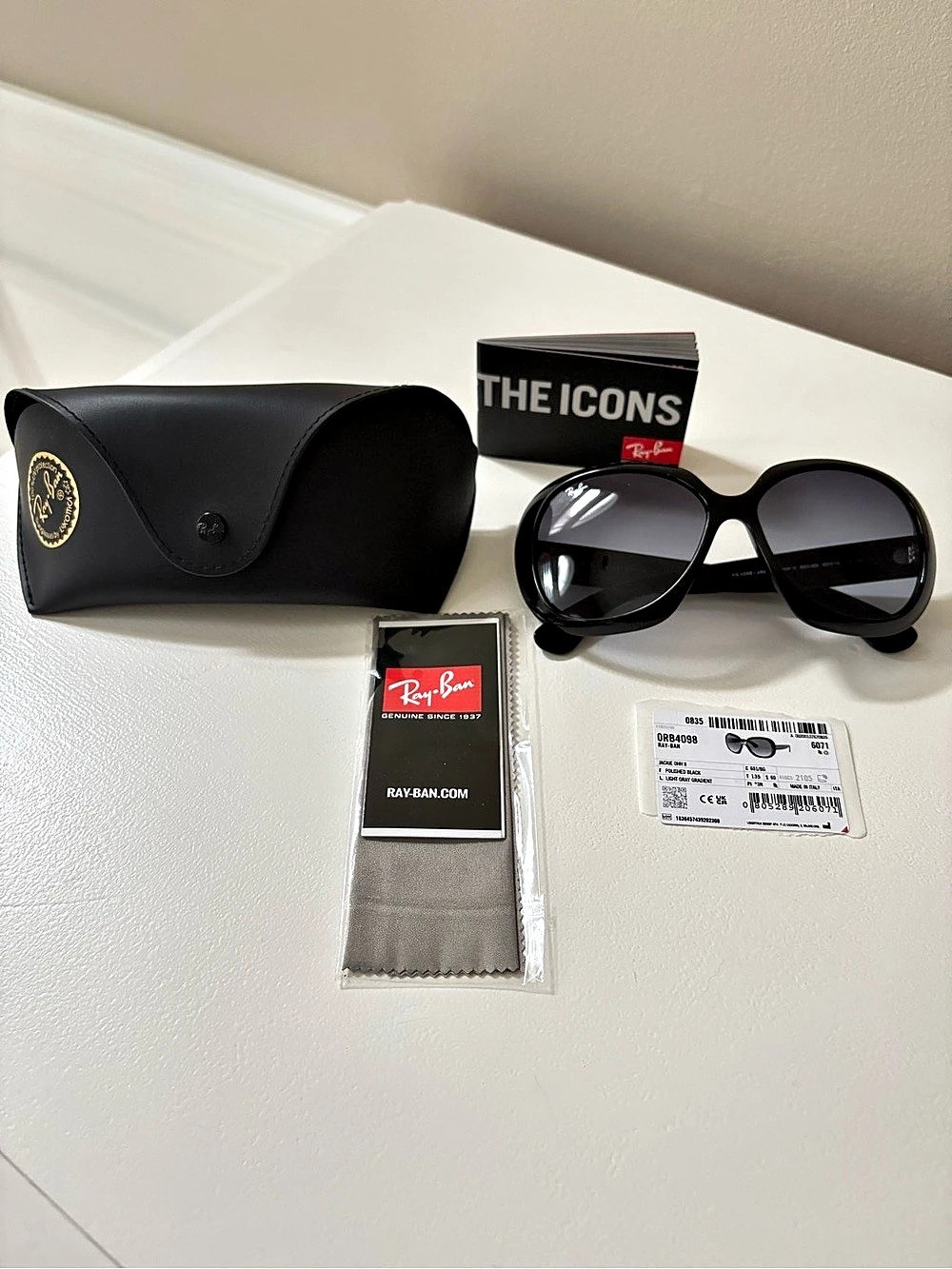 Ray-Ban Jackie Ohh 2 Black Sunglasses NWT